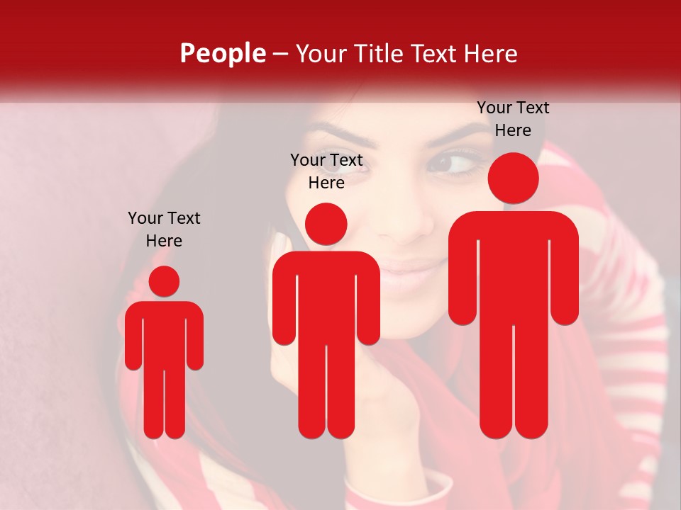 White Family Standing PowerPoint Template