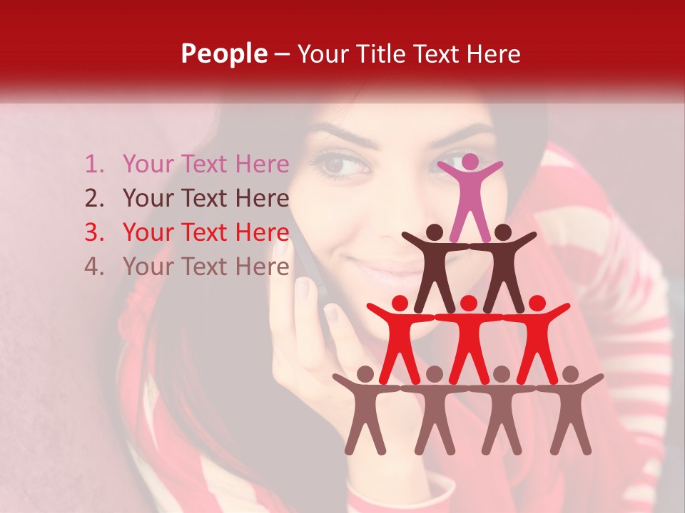 White Family Standing PowerPoint Template