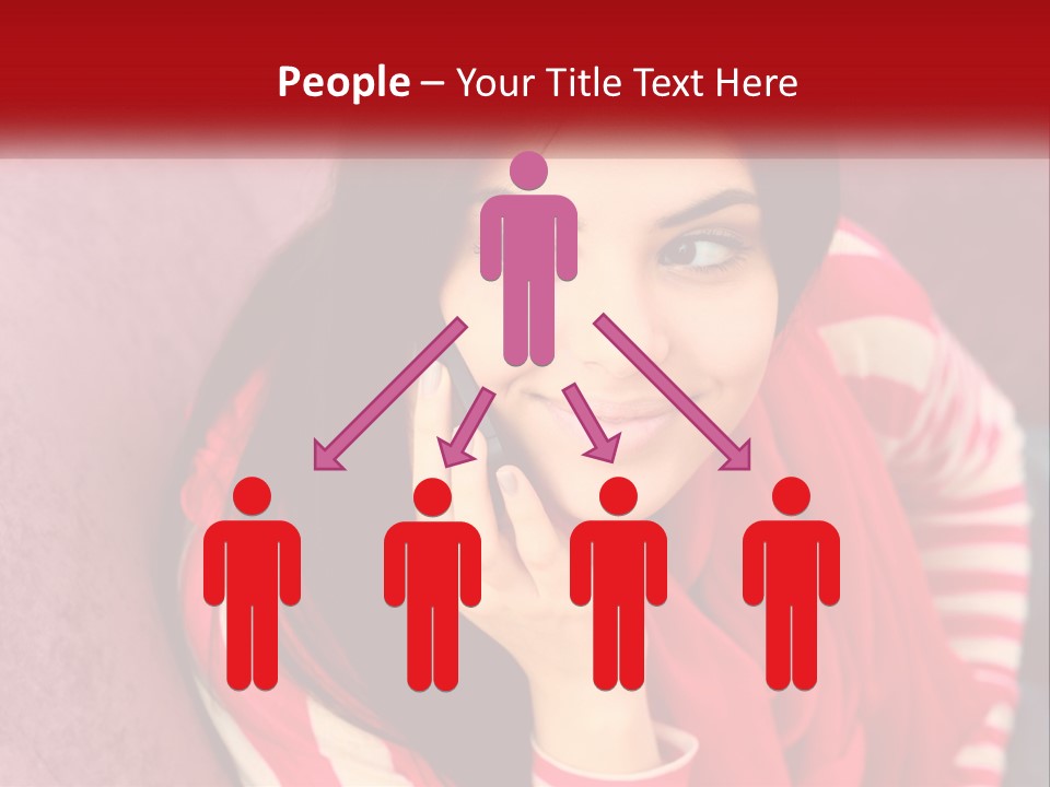 White Family Standing PowerPoint Template