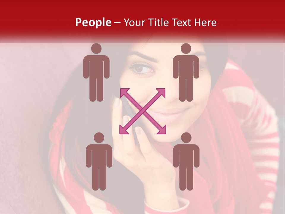 White Family Standing PowerPoint Template