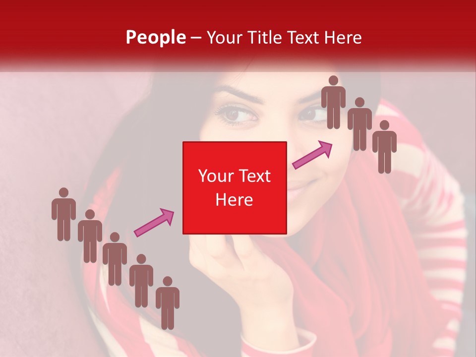 White Family Standing PowerPoint Template