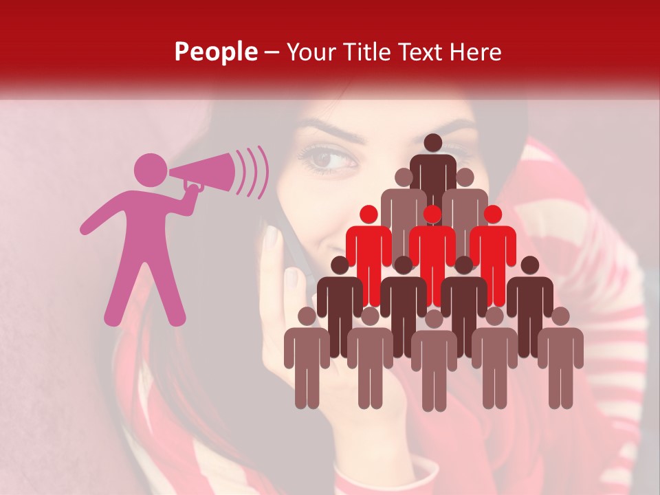 White Family Standing PowerPoint Template