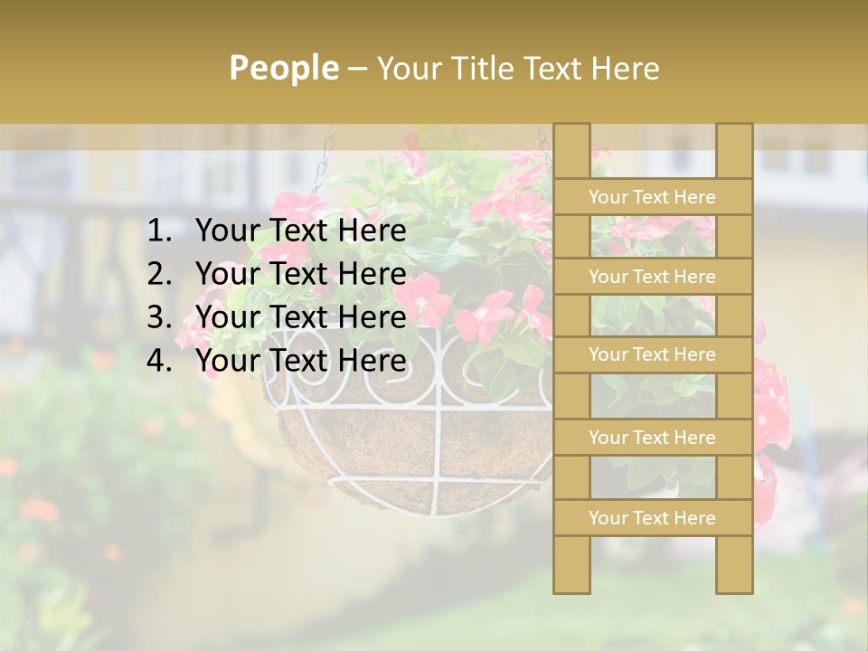 Standing Coastal Caucasian PowerPoint Template