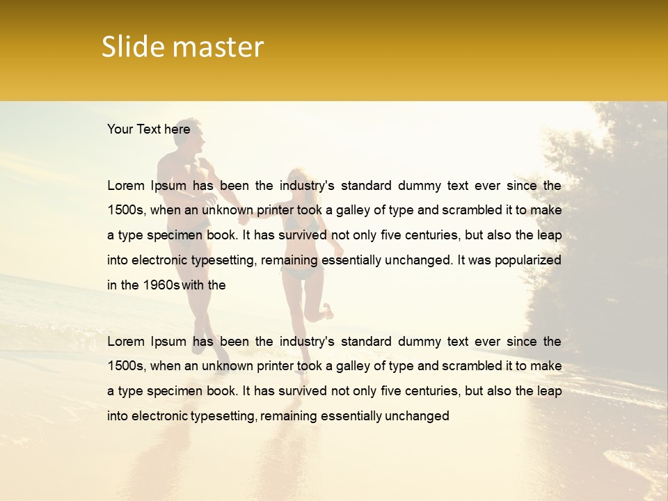 Coastal Sunrise Lifestyle PowerPoint Template