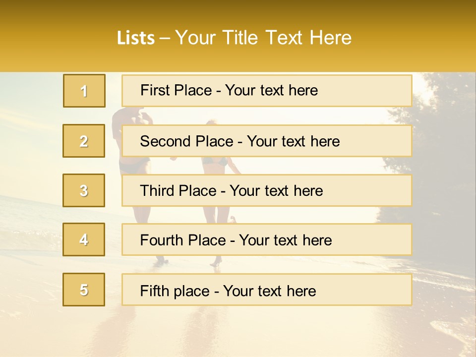 Coastal Sunrise Lifestyle PowerPoint Template