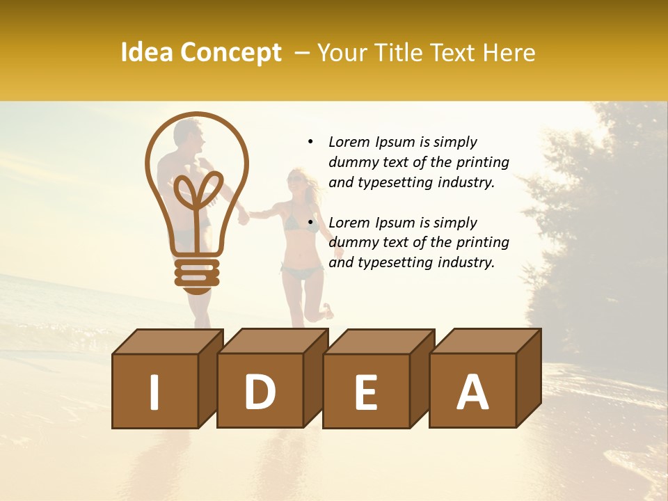 Coastal Sunrise Lifestyle PowerPoint Template