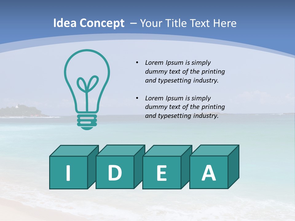 Beach Coast Mother PowerPoint Template