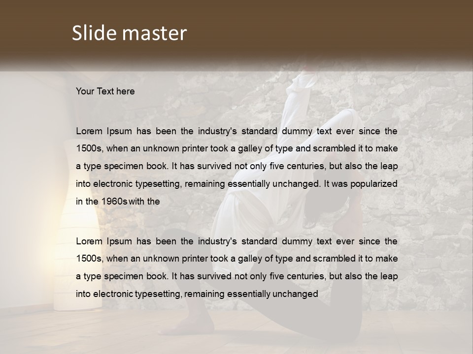 Peaceful Sad Old PowerPoint Template