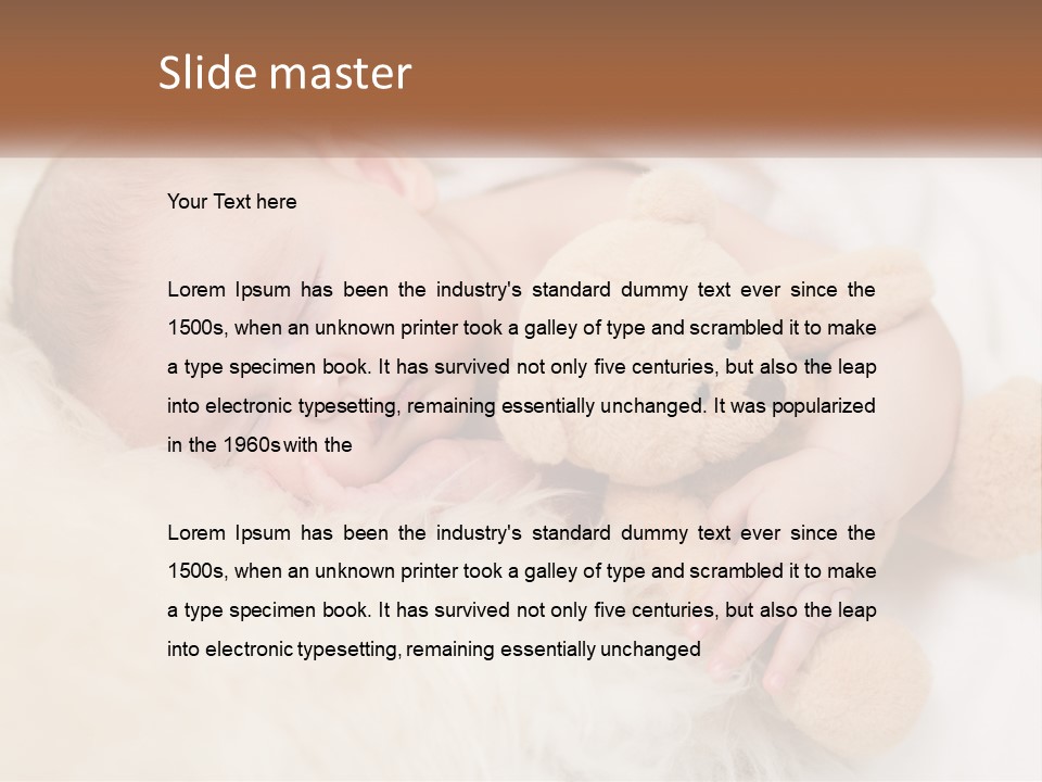 White Sunrise Sand PowerPoint Template