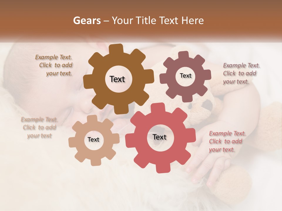 White Sunrise Sand PowerPoint Template