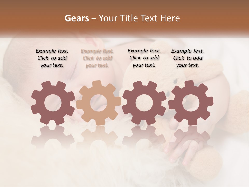 White Sunrise Sand PowerPoint Template