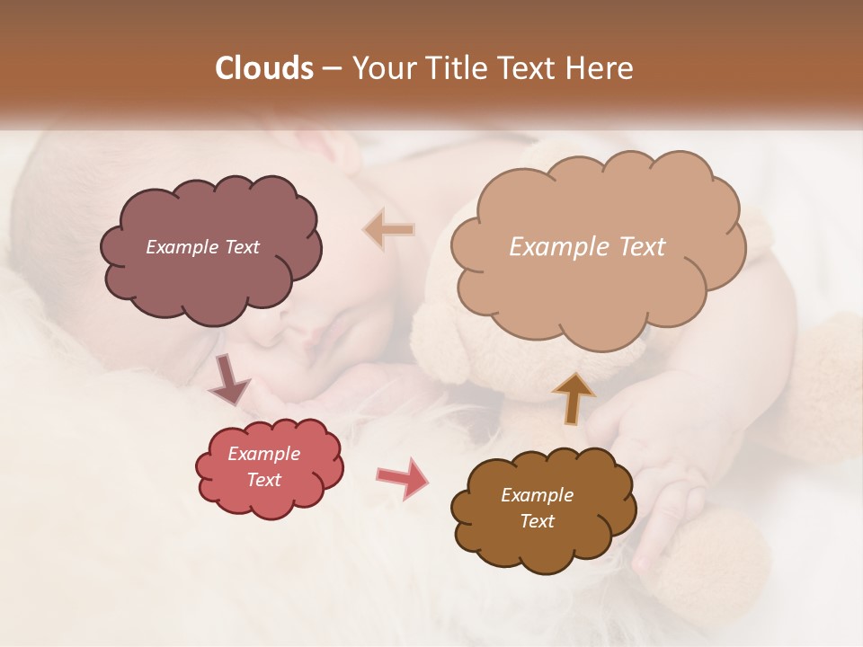 White Sunrise Sand PowerPoint Template