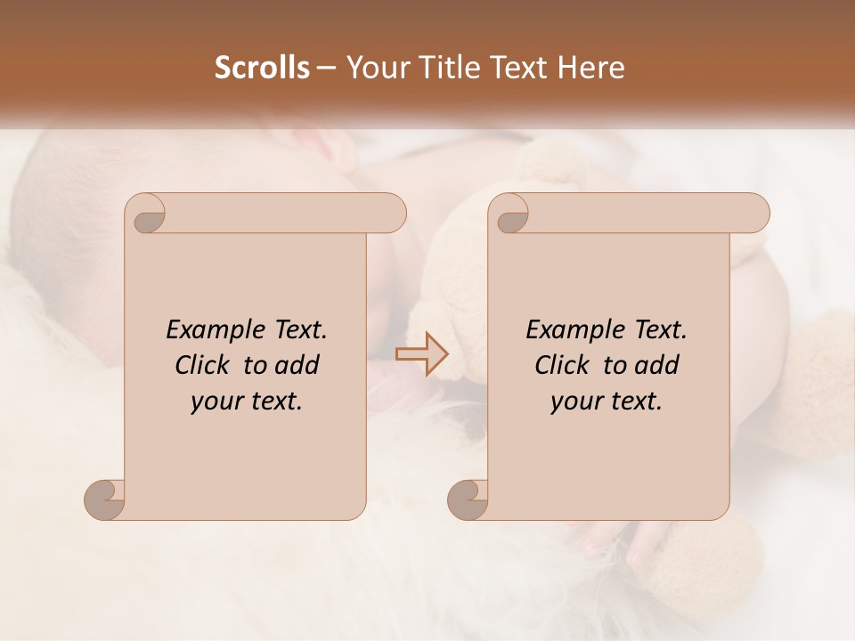 White Sunrise Sand PowerPoint Template