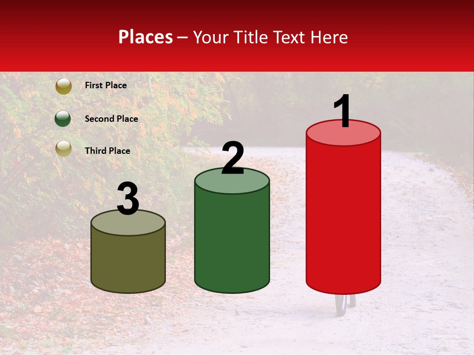 Peaceful Standing Pensioner PowerPoint Template