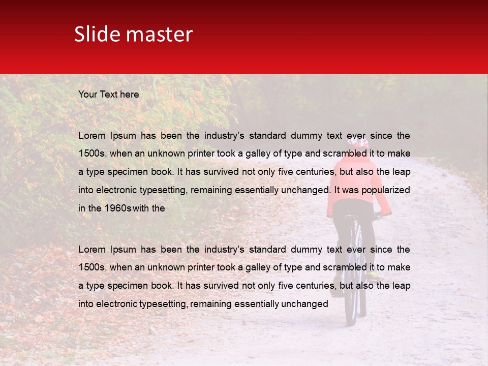 Peaceful Standing Pensioner PowerPoint Template