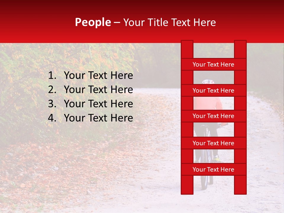 Peaceful Standing Pensioner PowerPoint Template