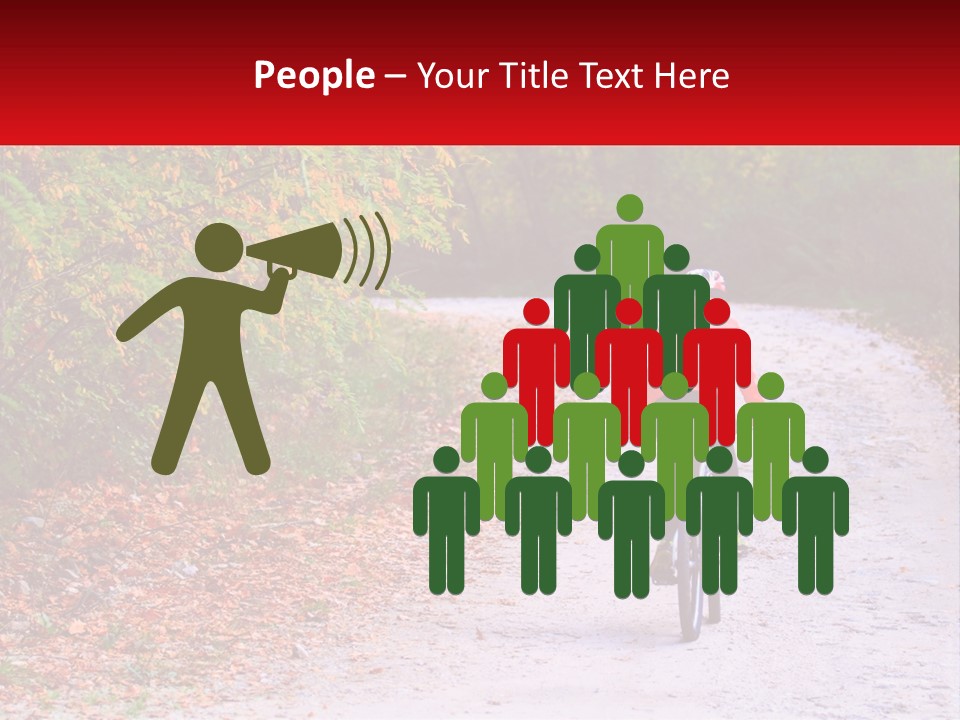 Peaceful Standing Pensioner PowerPoint Template