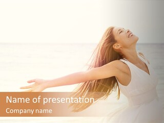 Caucasian Sand Portrait PowerPoint Template