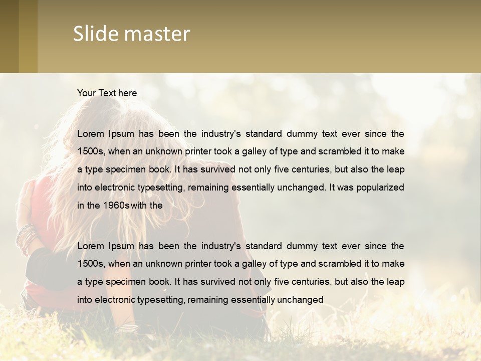 Mother White Lifestyle PowerPoint Template