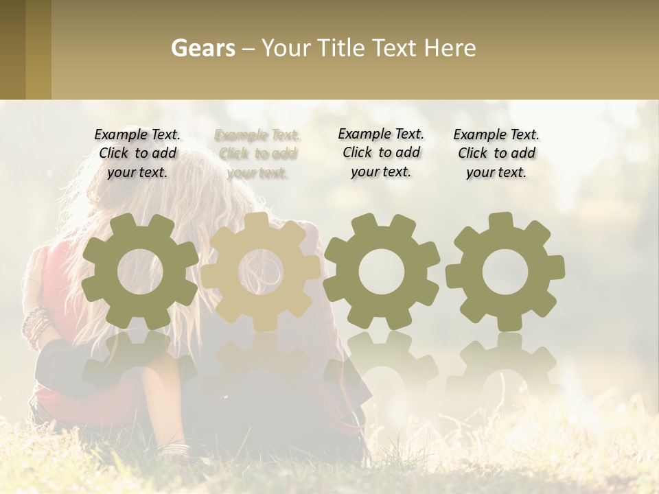 Mother White Lifestyle PowerPoint Template