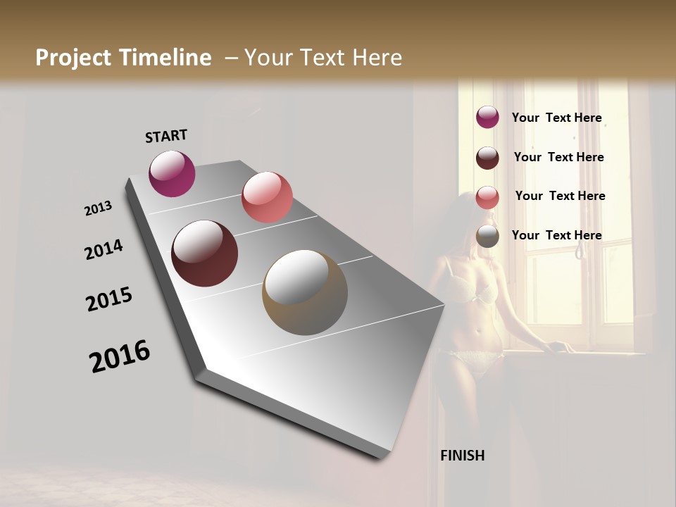 Portrait Beach Wave PowerPoint Template