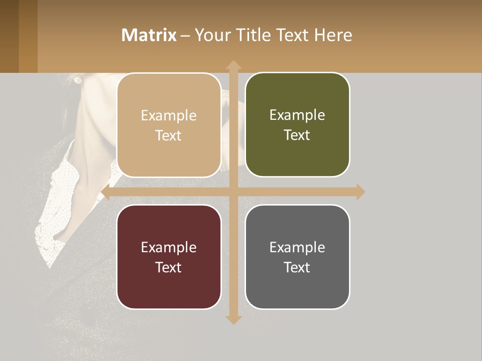 Standing Woman Life PowerPoint Template