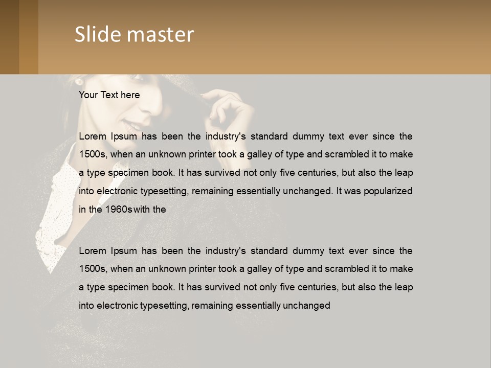 Standing Woman Life PowerPoint Template