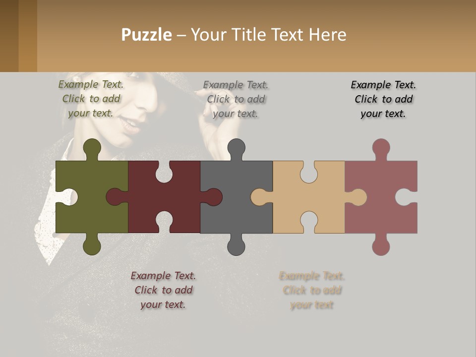 Standing Woman Life PowerPoint Template