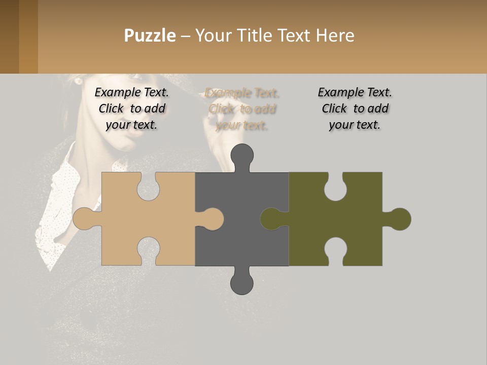 Standing Woman Life PowerPoint Template