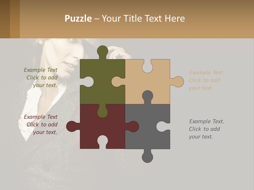 Standing Woman Life PowerPoint Template