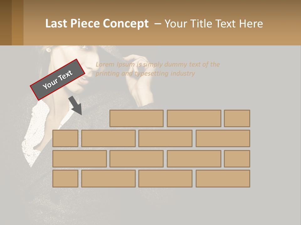 Standing Woman Life PowerPoint Template