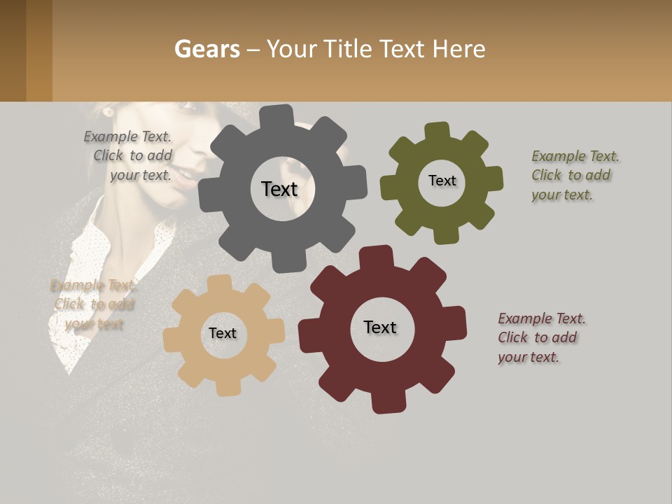 Standing Woman Life PowerPoint Template