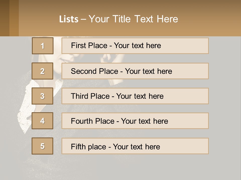 Standing Woman Life PowerPoint Template