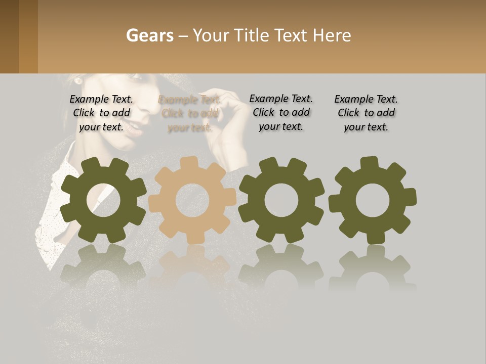 Standing Woman Life PowerPoint Template