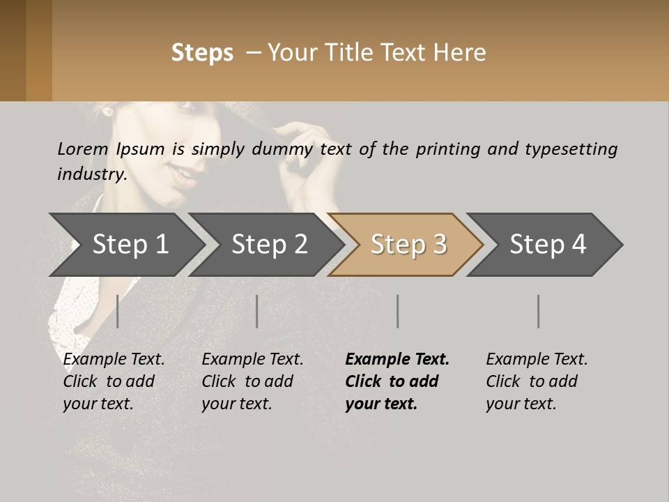 Standing Woman Life PowerPoint Template