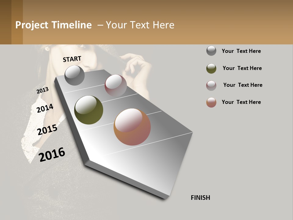 Standing Woman Life PowerPoint Template