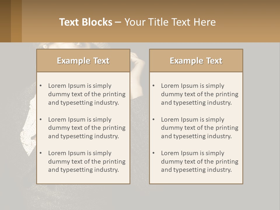 Standing Woman Life PowerPoint Template