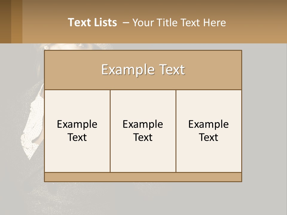 Standing Woman Life PowerPoint Template