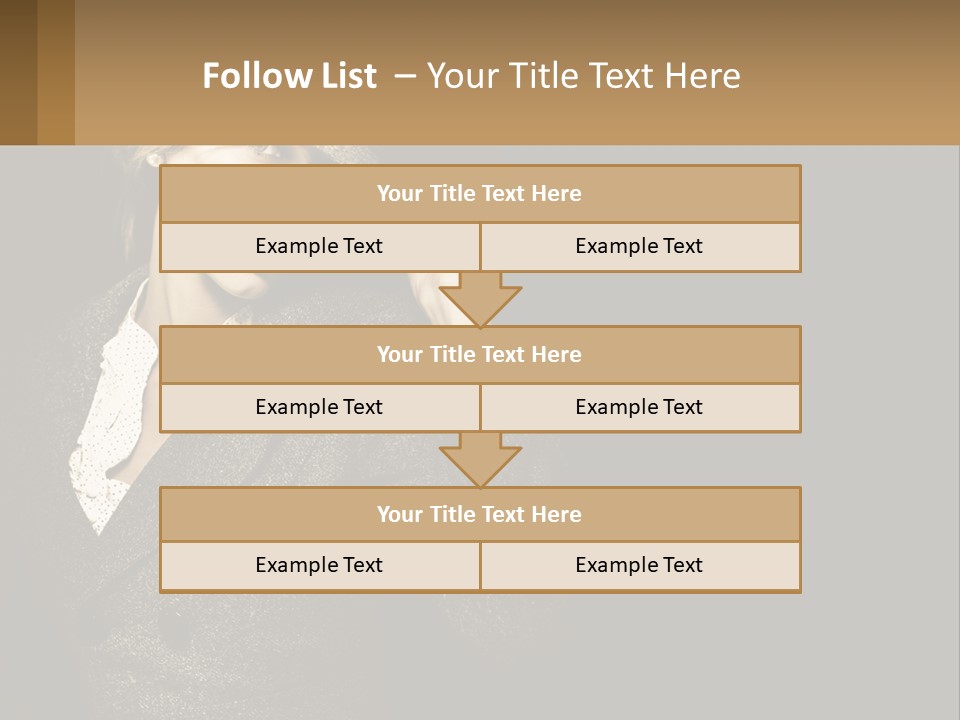 Standing Woman Life PowerPoint Template