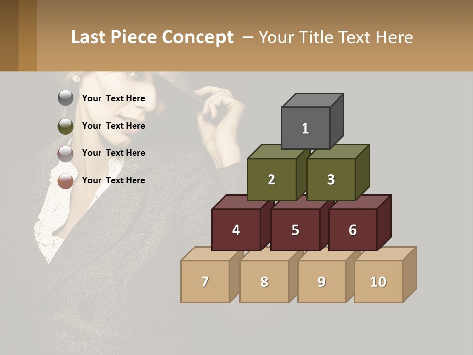 Standing Woman Life PowerPoint Template