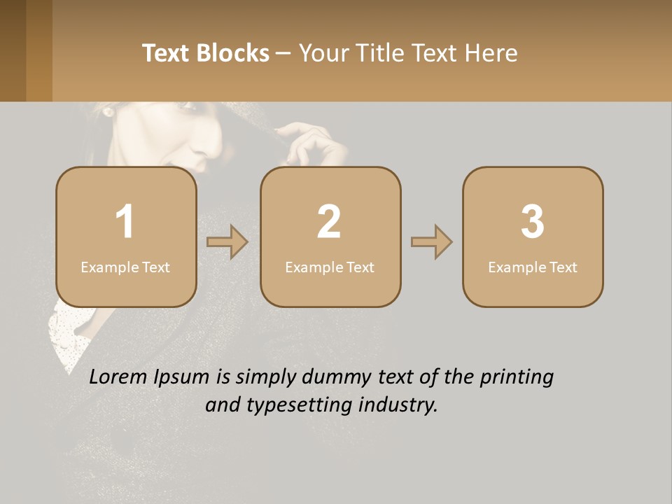 Standing Woman Life PowerPoint Template