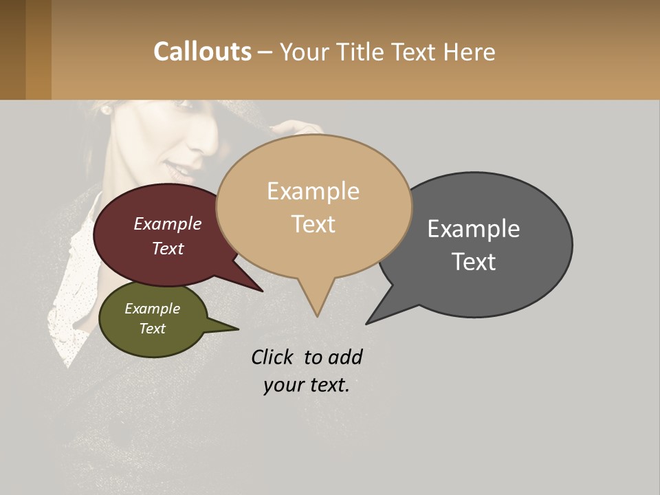 Standing Woman Life PowerPoint Template