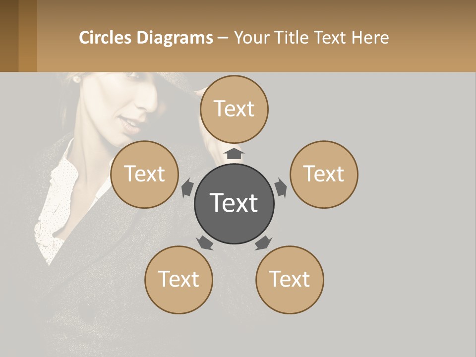 Standing Woman Life PowerPoint Template