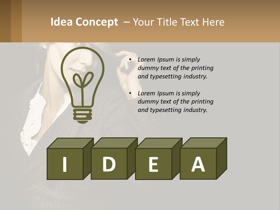 Standing Woman Life PowerPoint Template