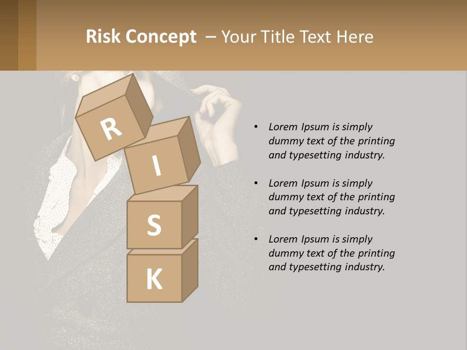 Standing Woman Life PowerPoint Template