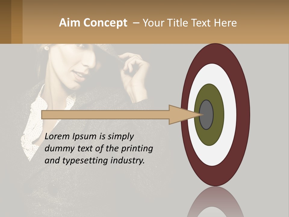 Standing Woman Life PowerPoint Template