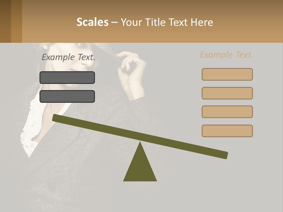 Standing Woman Life PowerPoint Template