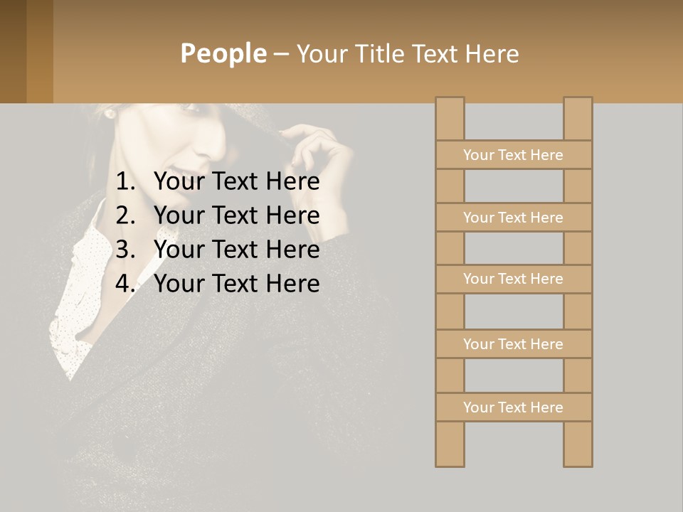 Standing Woman Life PowerPoint Template