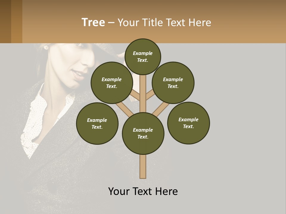 Standing Woman Life PowerPoint Template