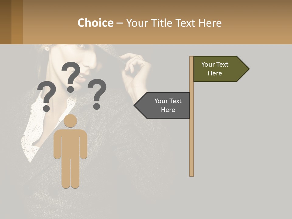 Standing Woman Life PowerPoint Template